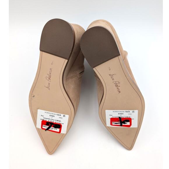 Sam Edelman Weslie Pointed Toe Wedge Bootie Women's Caramel Size US7 EU38 - Picture 8 of 12